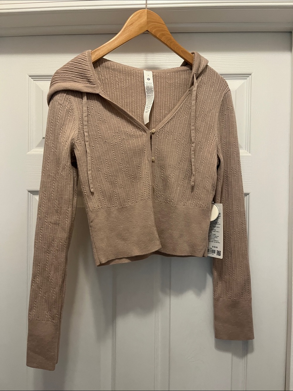 NWT Lululemon micro cable Merino wool Hooded cardigan